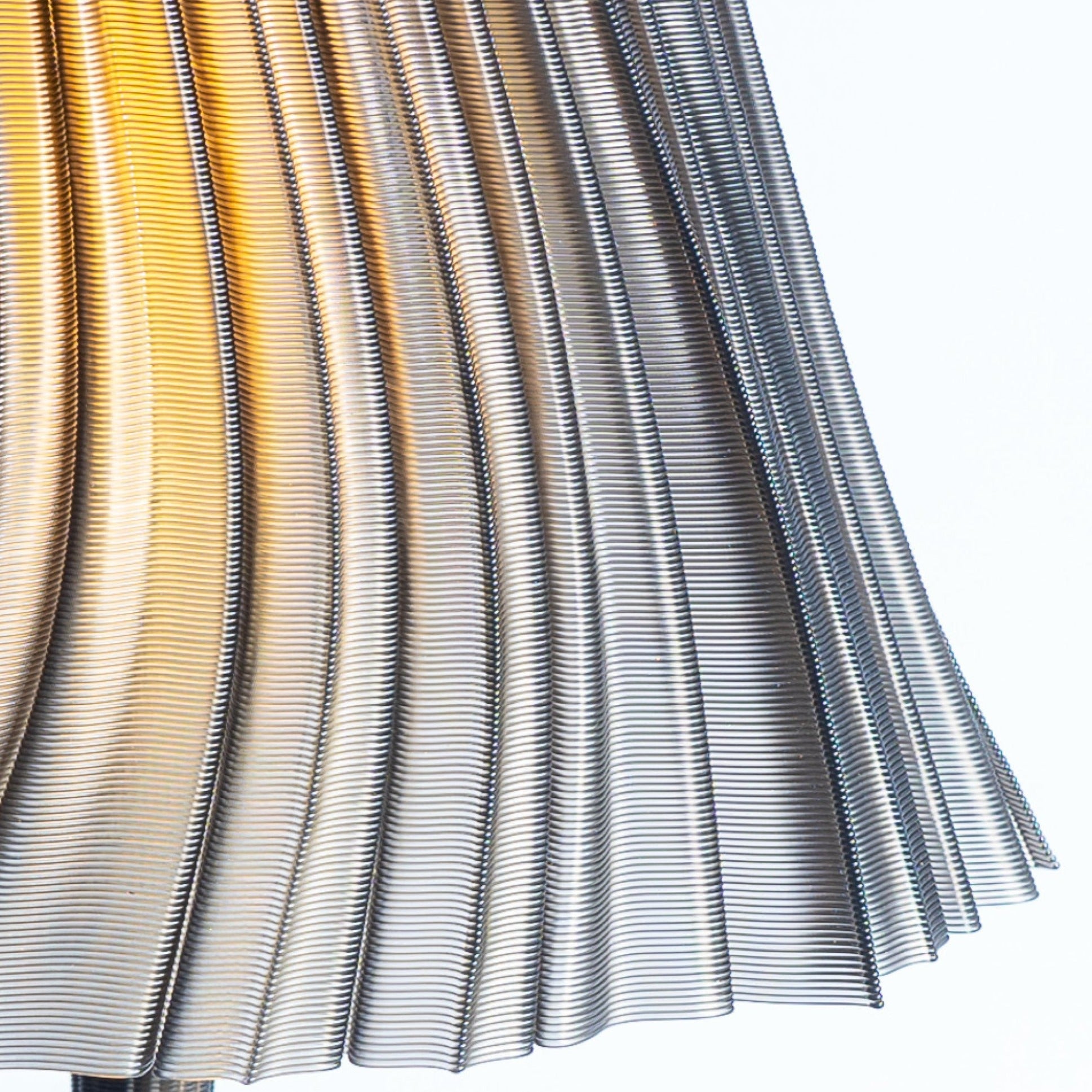 Close-up of pleated fabric with a white background
