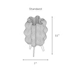 Illustration of a decorative vase with dimensions labeled on a white background